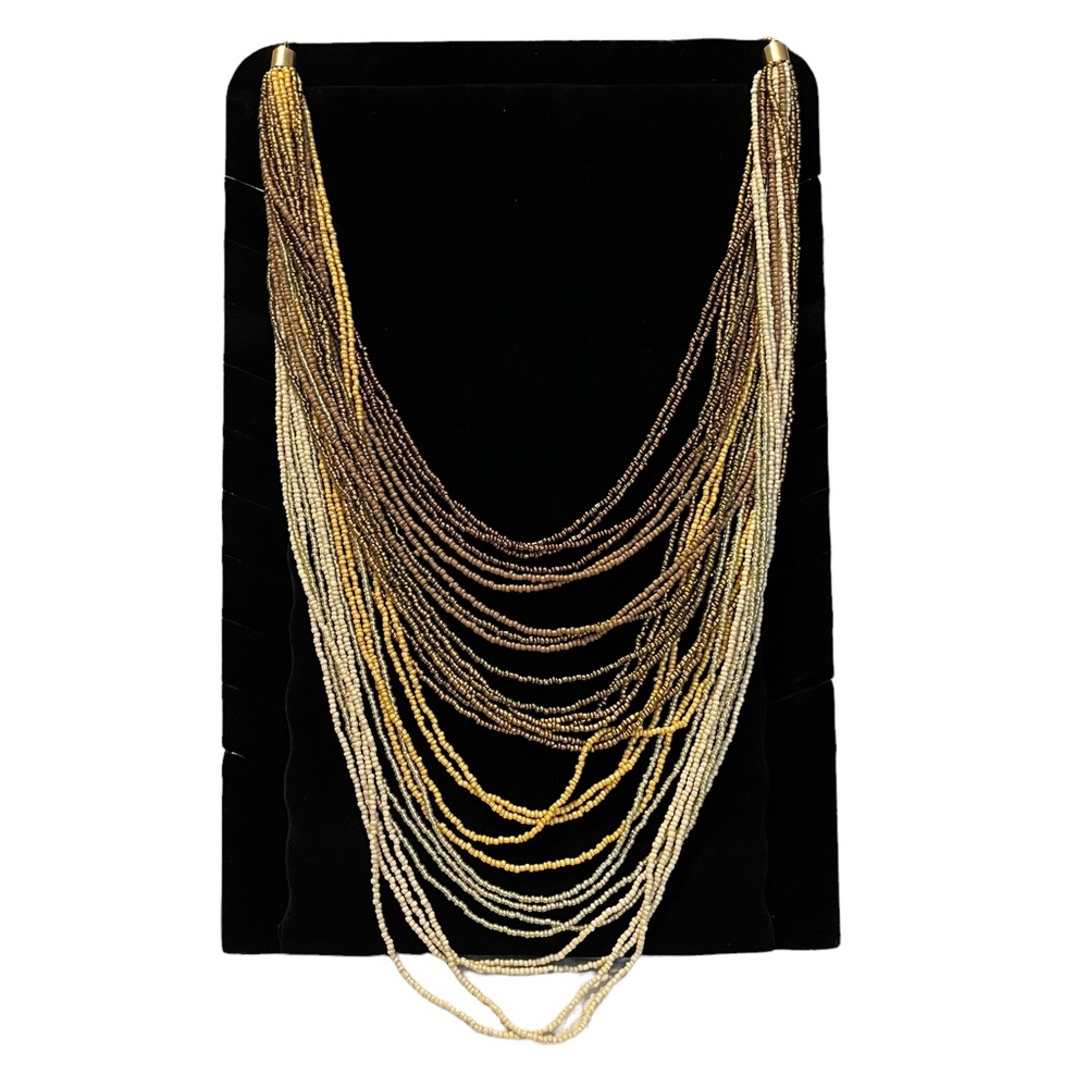 Olivia Welles Layered Beaded Statement Necklace - image 1